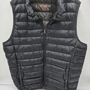 Hawke‎ & Co Down Puffer Vest Mens M Black Full Zip  Performance Sport (20-7)